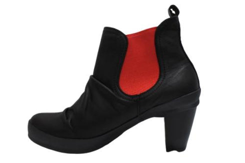 【SPINGLE NIMA NIMA706 ブラックレッド】本革サイドゴアブーティ